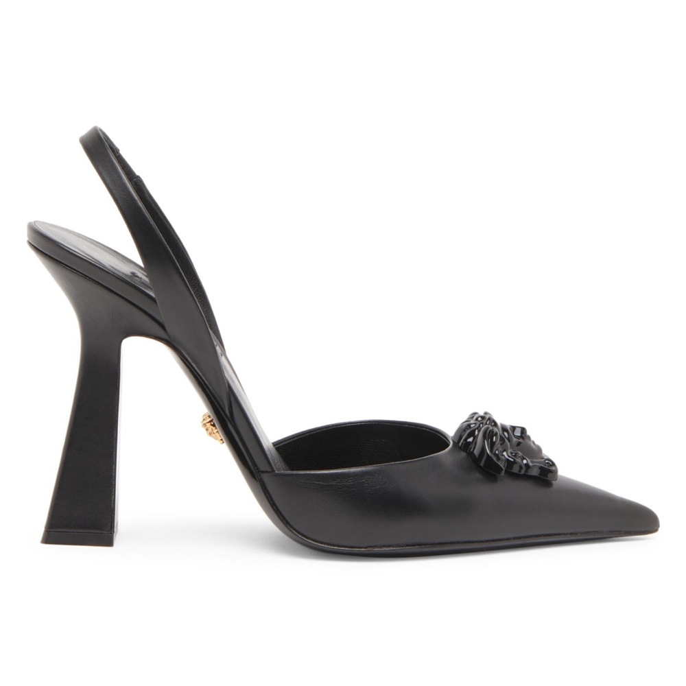 La Medusa leather slingback pumps